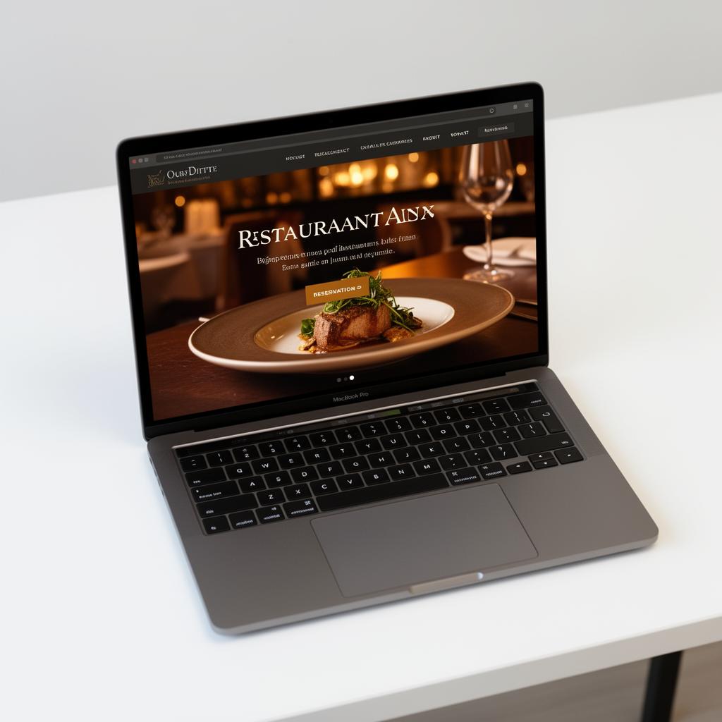 Restaurant website mockup