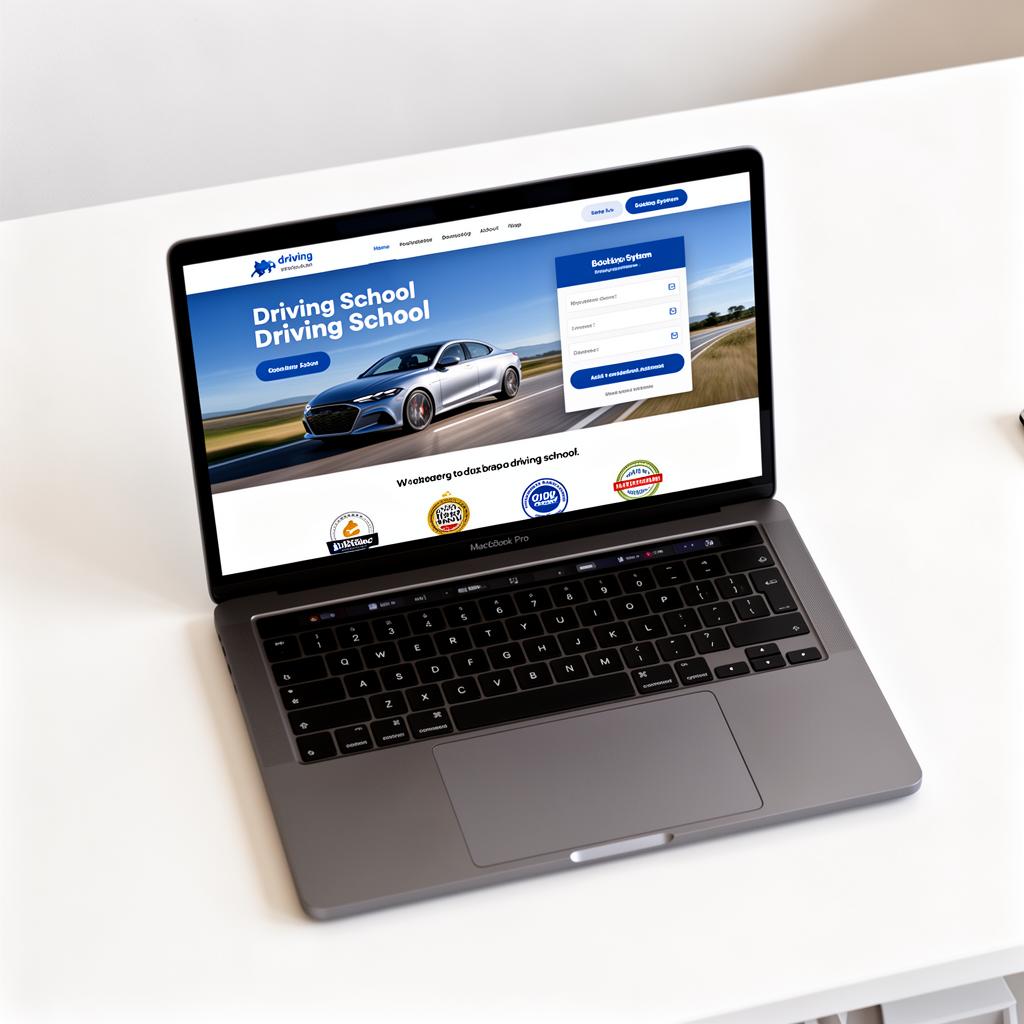 Driving school website mockup